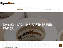 Tablet Screenshot of dynakom.ch